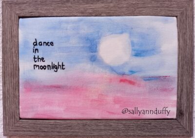 'Dance' Hand painted embroidery- Sally-Ann Duffy